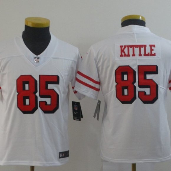 george kittle white throwback jersey